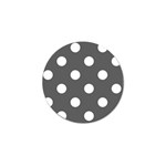 Polka Dots - White on Dark Gray Golf Ball Marker (4 pack)