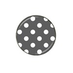 Polka Dots - White on Dark Gray Hat Clip Ball Marker (4 pack)