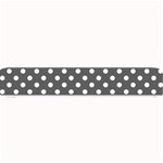 Polka Dots - White on Dark Gray Small Bar Mat