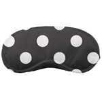 Polka Dots - White on Dark Gray Sleeping Mask