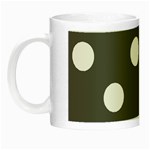 Polka Dots - White on Dark Gray Night Luminous Mug