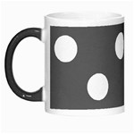 Polka Dots - White on Dark Gray Morph Mug