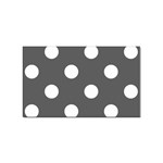 Polka Dots - White on Dark Gray Sticker (Rectangular)