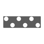 Polka Dots - White on Dark Gray Sticker (Bumper)
