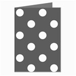 Polka Dots - White on Dark Gray Greeting Cards (Pkg of 8)