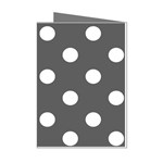 Polka Dots - White on Dark Gray Mini Greeting Cards (Pkg of 8)
