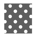 Polka Dots - White on Dark Gray Greeting Card 4.5  x 6 
