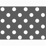 Polka Dots - White on Dark Gray 5  x 7  Photo Cards