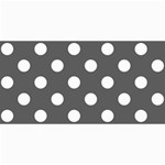 Polka Dots - White on Dark Gray 4  x 8  Photo Cards