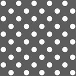 Polka Dots - White on Dark Gray ScrapBook Page 8  x 8 