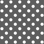 Polka Dots - White on Dark Gray ScrapBook Page 12  x 12 