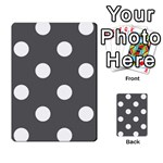 Polka Dots - White on Dark Gray Multi-purpose Cards (Rectangle)