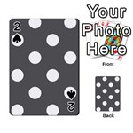 Polka Dots - White on Dark Gray Playing Cards 54 Designs