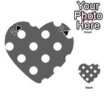 Polka Dots - White on Dark Gray Playing Cards 54 (Heart)