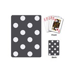 Polka Dots - White on Dark Gray Playing Cards (Mini)