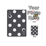 Polka Dots - White on Dark Gray Playing Cards 54 (Mini)