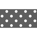 Polka Dots - White on Dark Gray YOU ARE INVITED 3D Greeting Card (8x4)