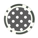 Polka Dots - White on Dark Gray Poker Chip Card Guard