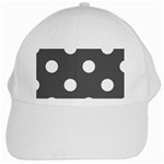Polka Dots - White on Dark Gray White Cap