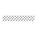 Polka Dots - Dark Gray on White Flano Scarf (Mini)