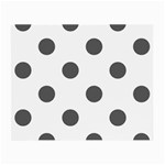 Polka Dots - Dark Gray on White Small Glasses Cloth