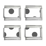Polka Dots - Dark Gray on White 9mm Italian Charm (4 pack)