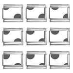 Polka Dots - Dark Gray on White 9mm Italian Charm (9 pack)