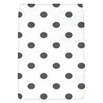 Polka Dots - Dark Gray on White Removable Flap Cover (S)