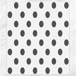 Polka Dots - Dark Gray on White Canvas 8  x 10 