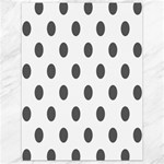 Polka Dots - Dark Gray on White Canvas 18  x 24 