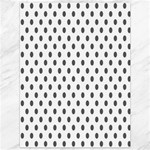 Polka Dots - Dark Gray on White Canvas 36  x 48 