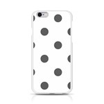 Polka Dots - Dark Gray on White Apple iPhone 6/6S Silicone Case (Transparent)