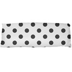 Polka Dots - Dark Gray on White Body Pillow Case (Dakimakura) (One Side)
