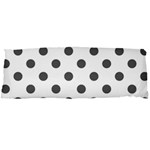 Polka Dots - Dark Gray on White Body Pillow Case Dakimakura (Two Sides)