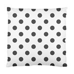 Polka Dots - Dark Gray on White Standard Cushion Case (Two Sides)