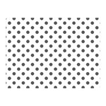 Polka Dots - Dark Gray on White Double Sided Flano Blanket (Mini)