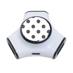 Polka Dots - Dark Gray on White Portable USB Hub (One Side)