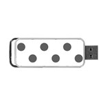 Polka Dots - Dark Gray on White Portable USB Flash (Two Sides)