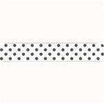 Polka Dots - Dark Gray on White Small Bar Mat