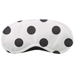 Polka Dots - Dark Gray on White Sleeping Mask