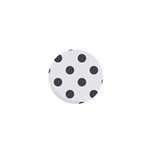 Polka Dots - Dark Gray on White 1  Mini Button