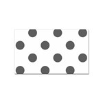 Polka Dots - Dark Gray on White Sticker Rectangular (100 pack)