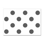 Polka Dots - Dark Gray on White Sticker A4 (10 pack)