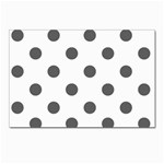 Polka Dots - Dark Gray on White Postcard 4  x 6 