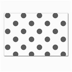 Polka Dots - Dark Gray on White Postcard 5  x 7 