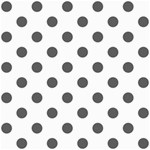 Polka Dots - Dark Gray on White ScrapBook Page 8  x 8 