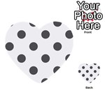 Polka Dots - Dark Gray on White Multi-purpose Cards (Heart)
