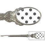 Polka Dots - Dark Gray on White Letter Opener