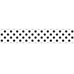 Polka Dots - Black on White Flano Scarf (Large)