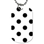 Polka Dots - Black on White Dog Tag (Two Sides)
